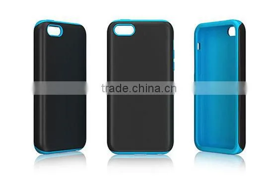Seal combination sets PC + silicone white and blue case for iphone5c/5s