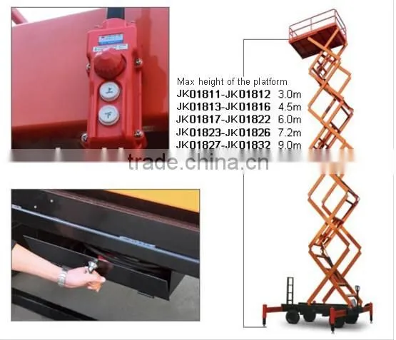 Hydraulic electric scissor lift platform aerial work platform