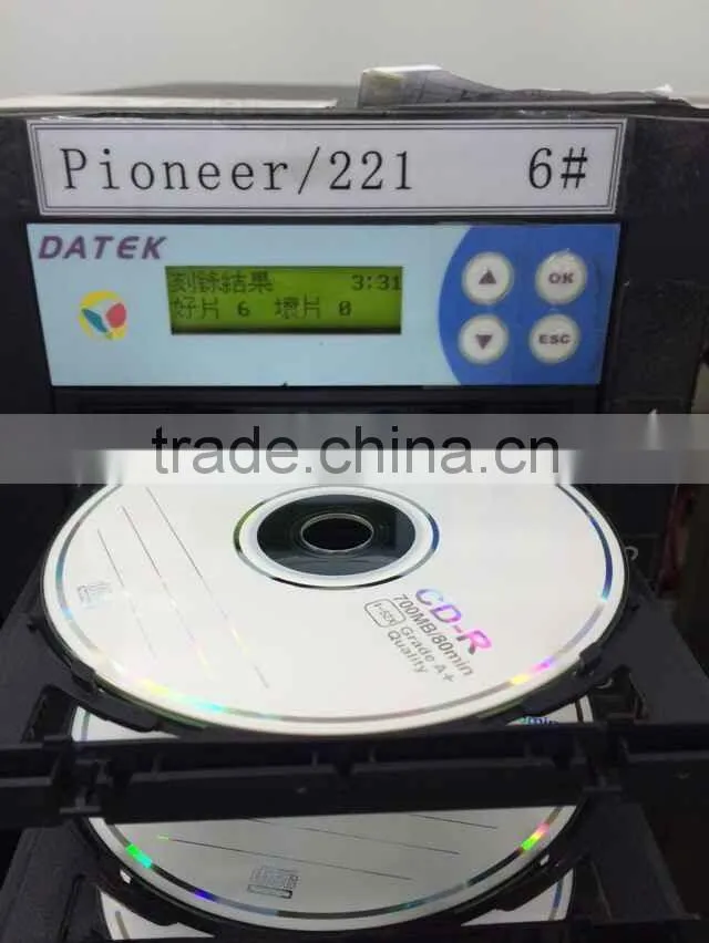 11 trays burner 24X CD DVD duplicator recorder machine