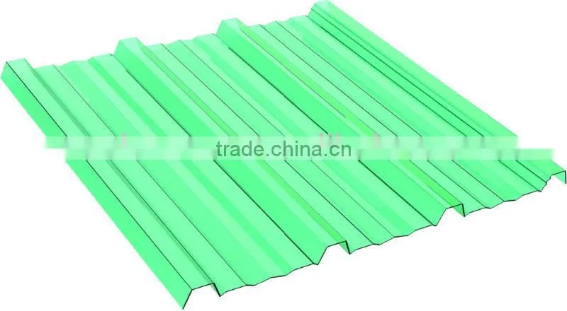 Plastic Polycarbonate Solid / Corrugated Sheets (Valuview Green series)