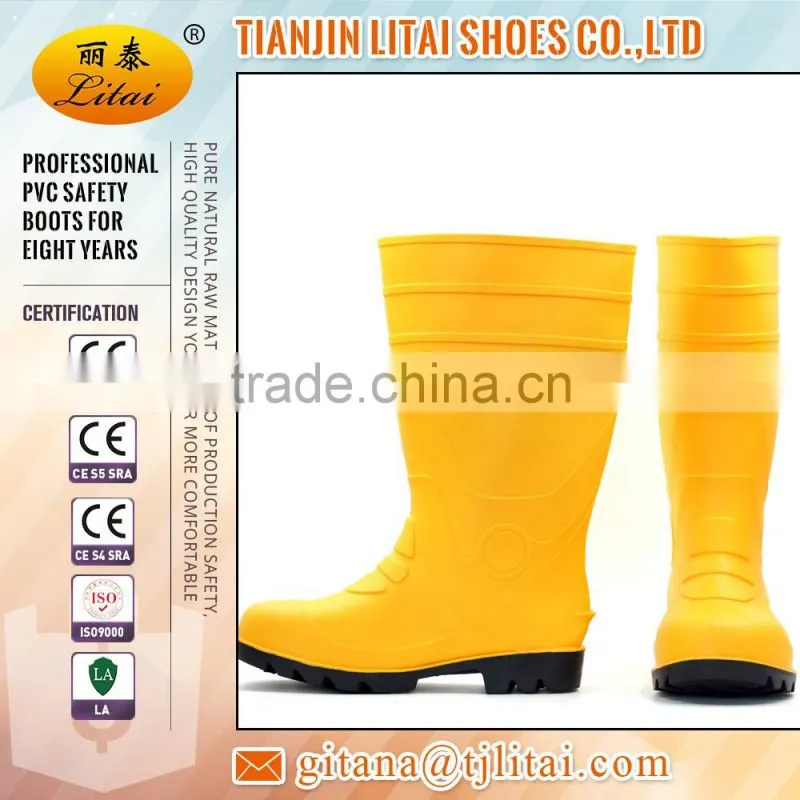 NEW 2016 CE EN ISO 20345 04 chemical resistant PVC rain boots,popular pvc rain boots