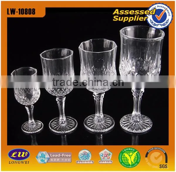 Hot sale drinking glass cup/carved glass cup with good quality