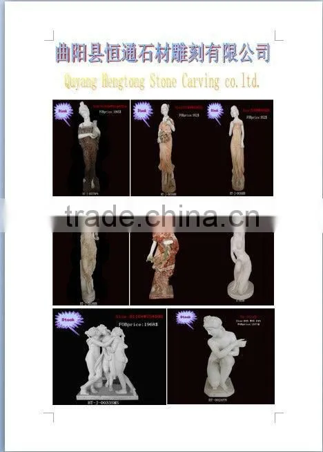 White Marble Naked Music Lady In Stock