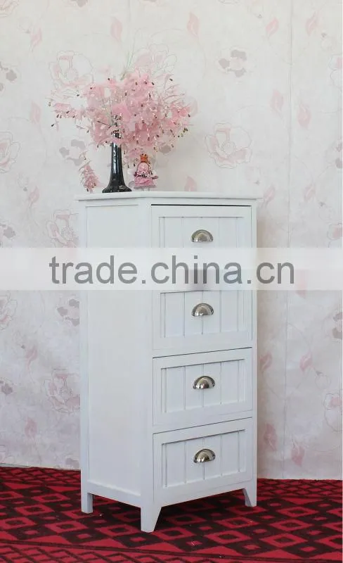 UEnjoy Shabby Chic Pair of Bedside Table Unit Wooden Cabinet 2 Drawers Nightstand Bedroom