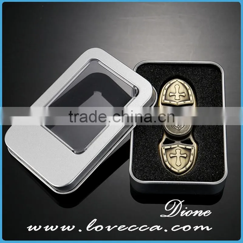 Zinc Alloy Fingertip Gyro The Crusader Hand Spinner EDC Toy Finger Spinner Gyro Focus Toy