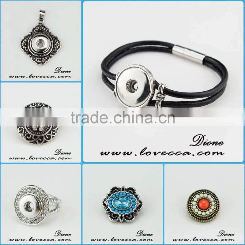2016 new designs snap jewelry fashion chain design snap button bracelet