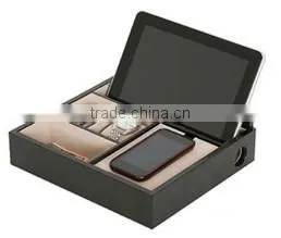 Bamboo Storage Box Watch Holder Phone Holder Charging Organizer