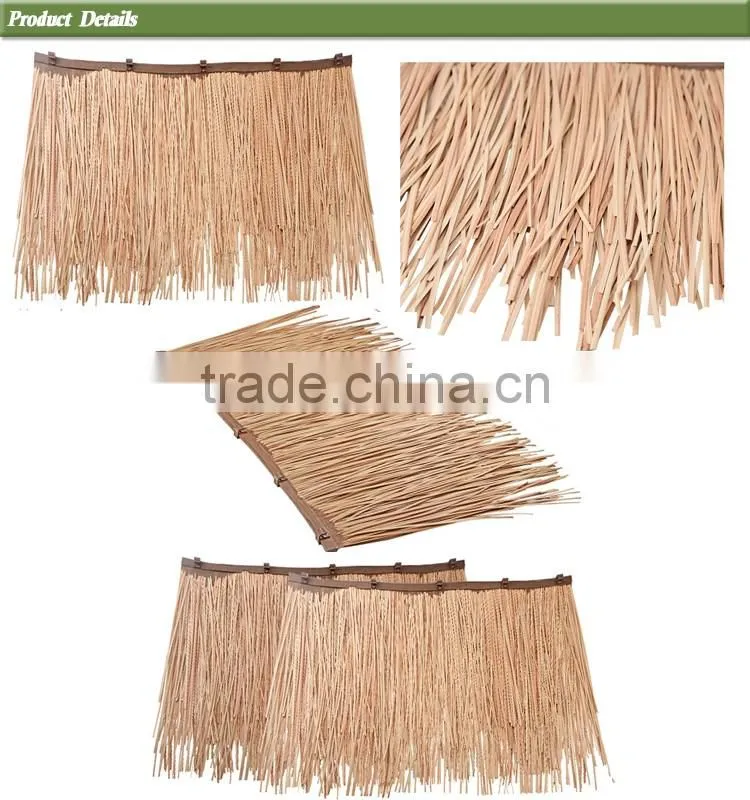 UV Protective & Waterproof Plastic Thatch Roof for Garden and Hotel Decoration