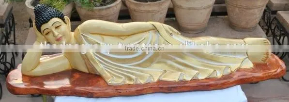 Decorative resin sleeping buddha statue