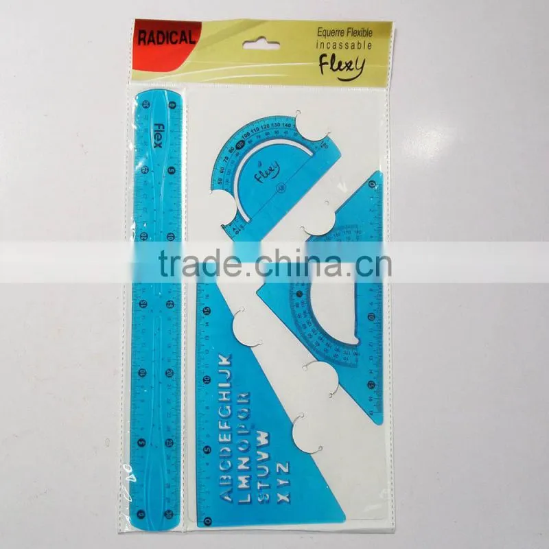 New designer 5pcs soft plastic triangle set squares