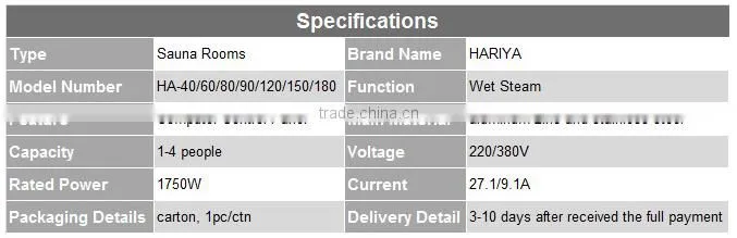 2015 hot sale HARIYA 18kw Steam generator suitable for 3m^3 space