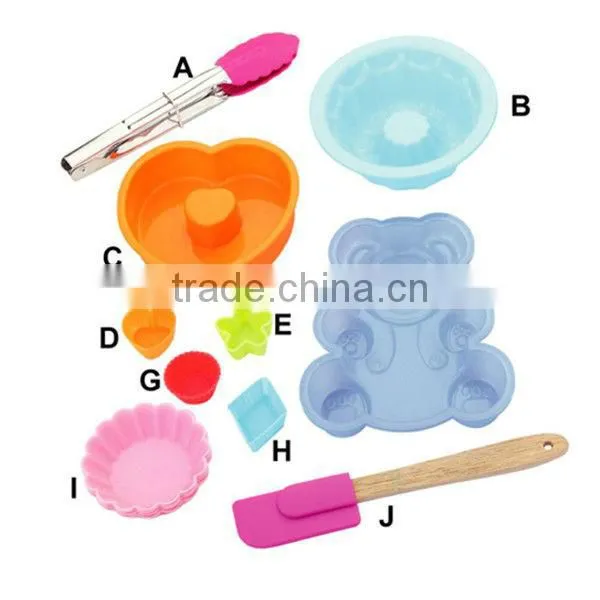 SS0027 / silicone kids cake baking set