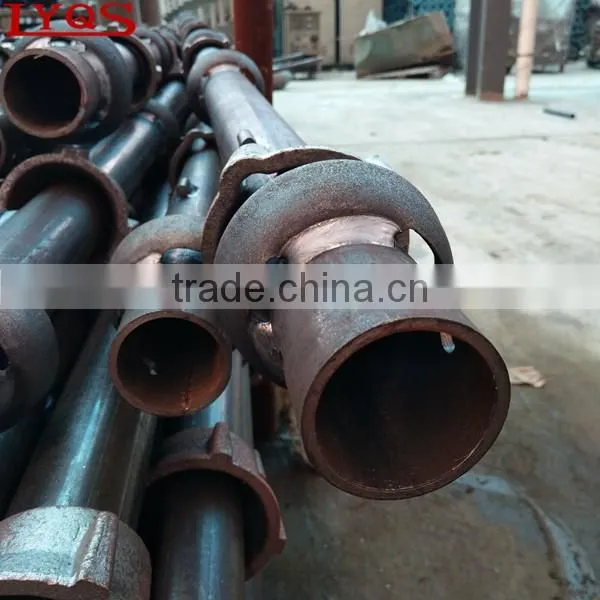 Q345 steel cuplock scaffolding standard with forged top cup