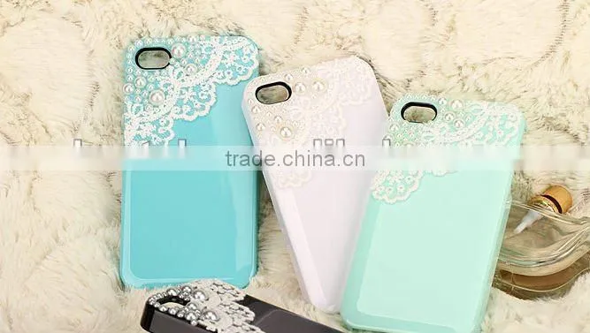 jewelry case for iphone lovely case for iphone 4g with lace