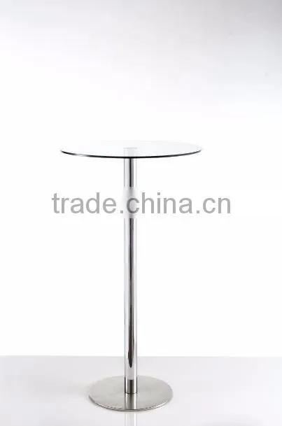 cheap white glass top bar table for dining