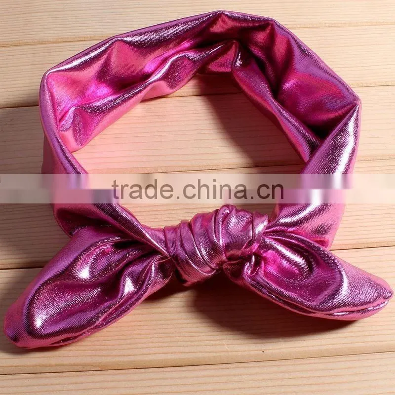 elastic fabric bow flower headband for kids hair accessories