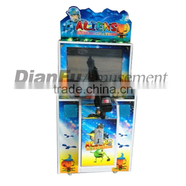 DianFu hot sell kinds alien simulator arcade gun shooting 2 players machine off price redemption game machine
