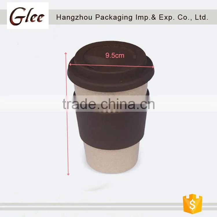 Wholesale biodegradable bamboo fiber coffee cup, bamboo fiber cup,custom coffee cup