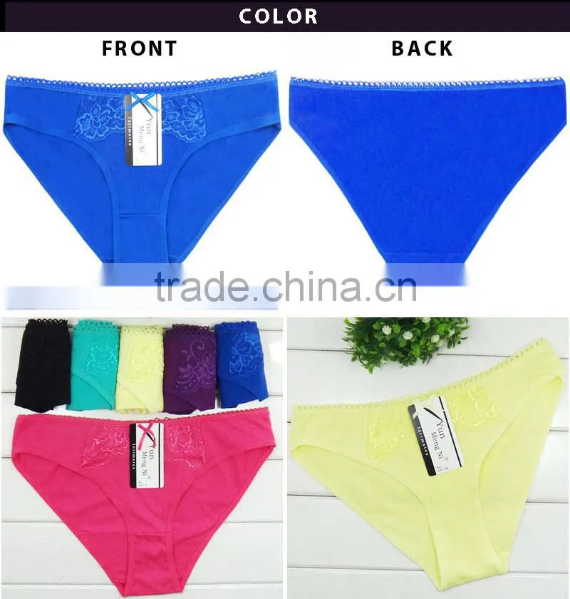 Plain Color ladies Briefs Cotton Material and Sex Underwear Product Type Sexy Lingerie