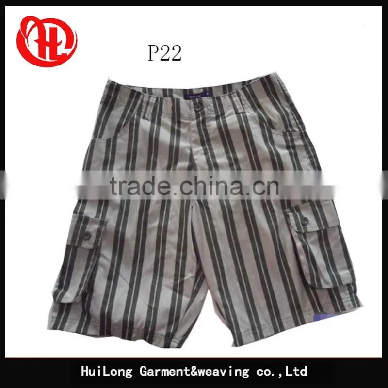 cheap cargo short pants stocklots men's washed shorts printed plaid