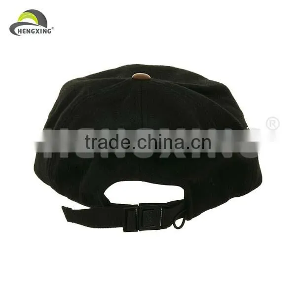 Leather 5 Panel Cap/Suede 5 Panel Cap With Leather Brim