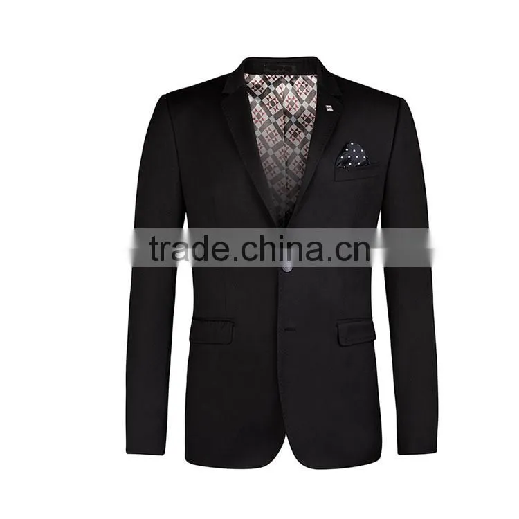 Fashion 2 Button Polyester Viscose Men'S Suit For Wedding