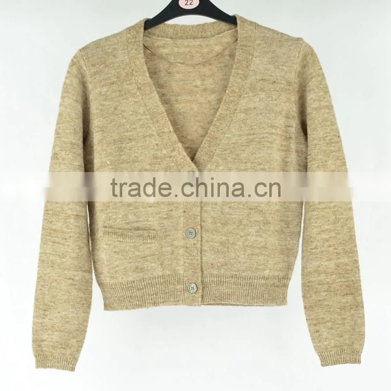 Children Clothes Hand Knitted Girls Cardigans Wool Sweater For Kids