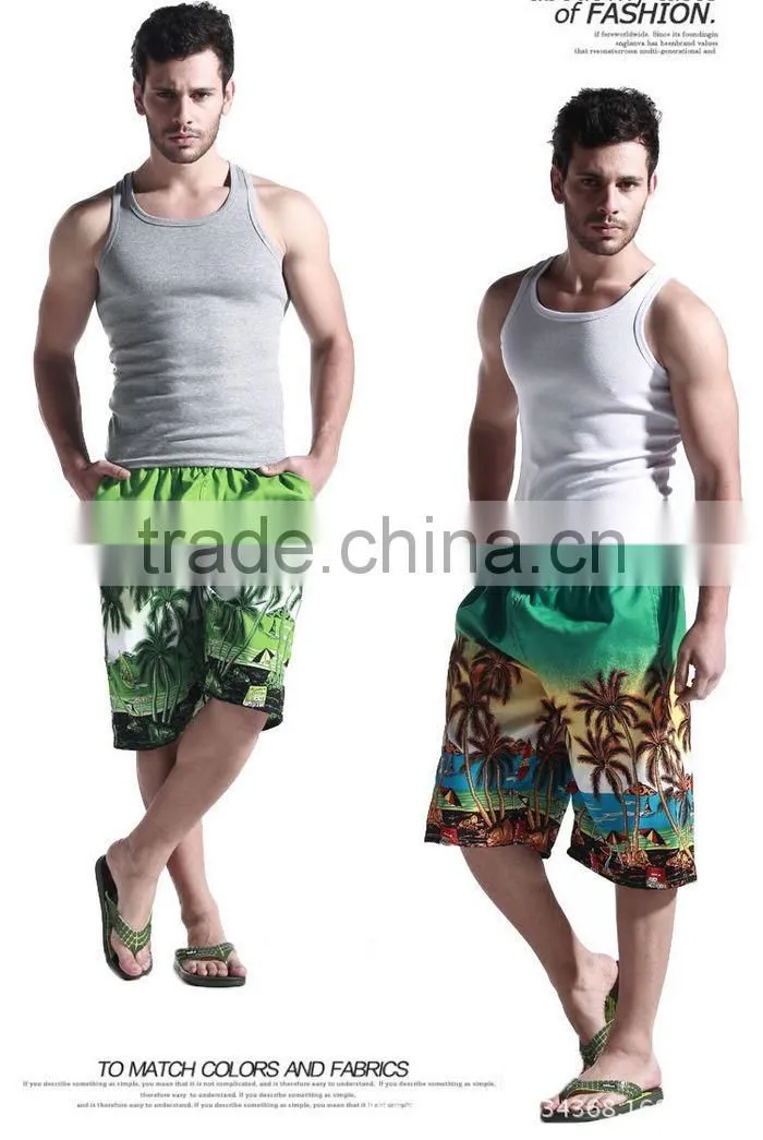 2014 Fashion Custom Couple Hot Mens Beach Shorts Wholesale
