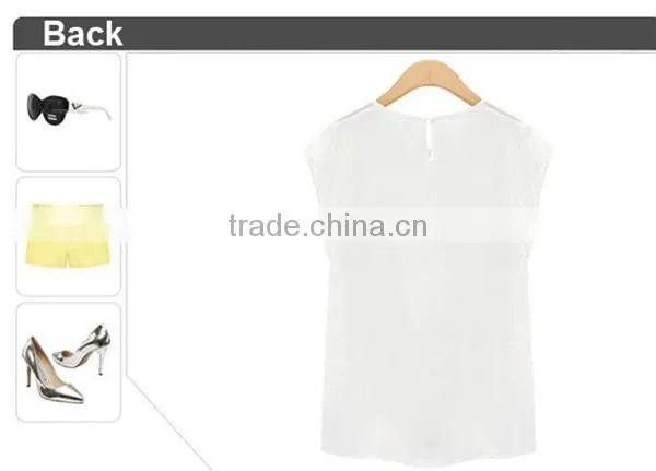 European and American style summer new fashion V neck perspective women chiffon,chiffon fabric