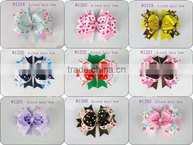 Various Boutique Hair Bow Girls Children Alligator Clip Ribbon Headbands Big Style 11.5CM Kids Bowknot Hairpin Hair tire