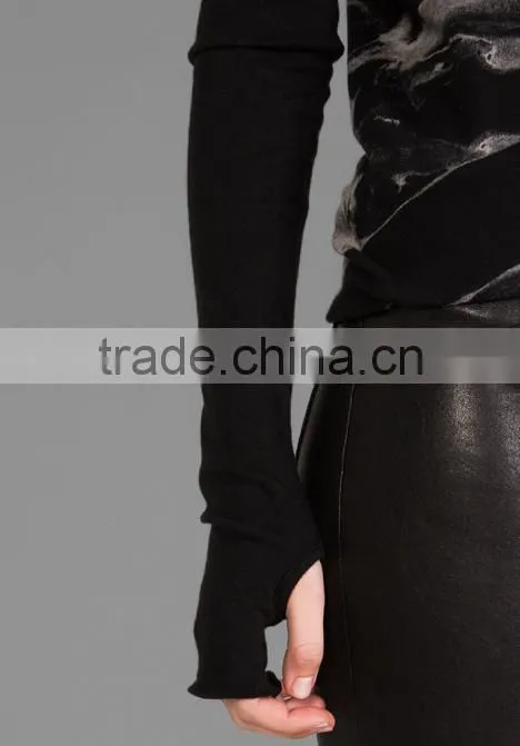 long sleeve black white striped t-shirts