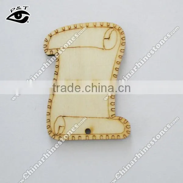Cute Letter Paper Design Wood Bobbin Spools DIY Decoration Tools Sewing Accessories
