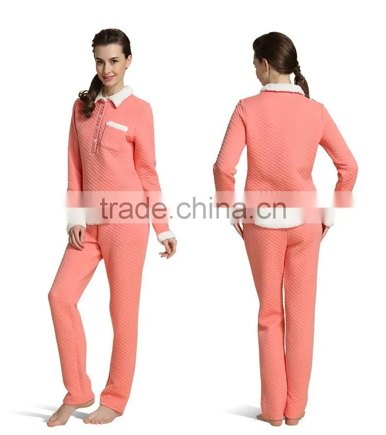 Chineses top Qianxiu brand wholesale winter ladies sleepwear