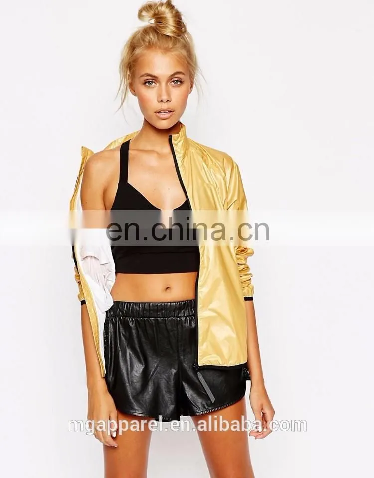 Fashion jackets women 2016 woman plain windbreaker jacket wholesale