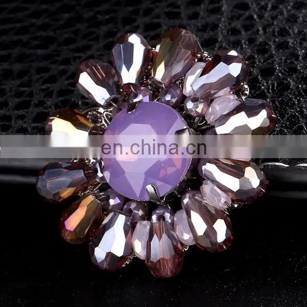 Top Crystal Glass Sparkling Women Brooch Fashion Jewelry 6 Colors Wholesale