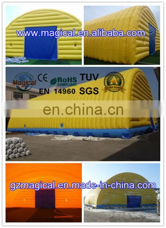 yellow storage inflatable tent/ inflatable garage tent/ storage shed tent