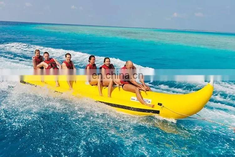 Surfing boat banana towable inflatable pontoons