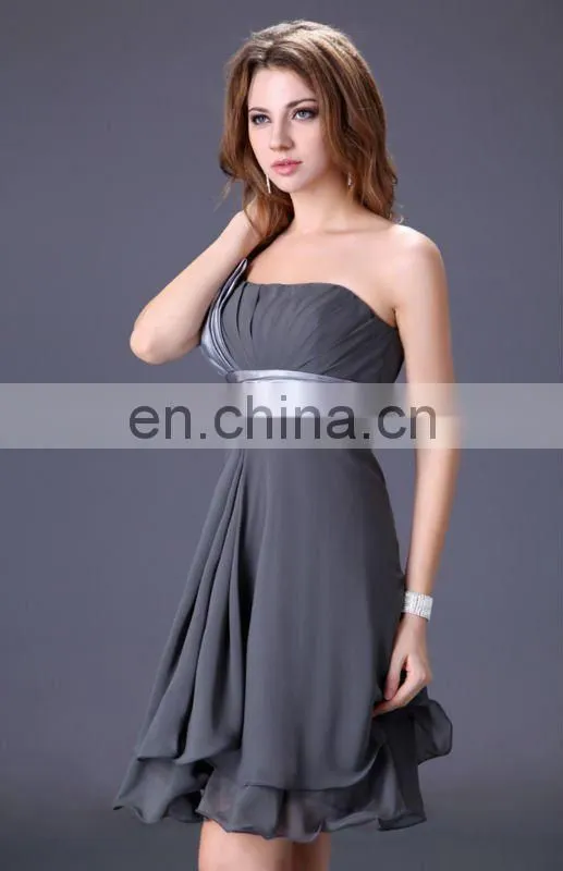 Hot Selling! Grace Karin Women's One Shoulder Knee Length Chiffon Bridesmaid Dresses CL4095