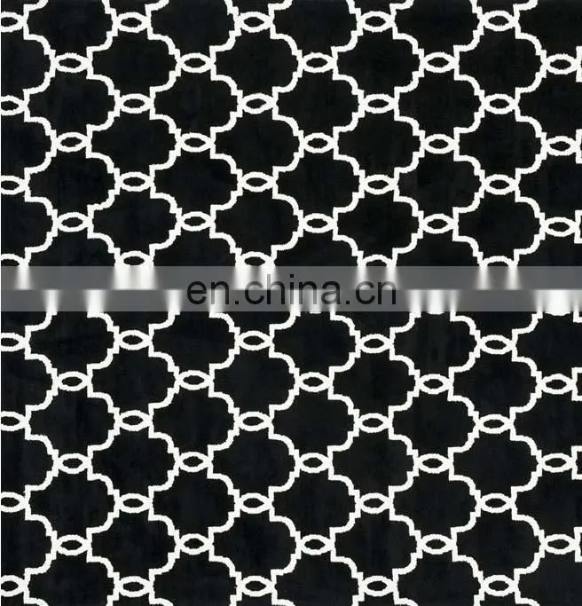 MACHINE KNITTED MICRO FIBER RUG - M504 MODERN PATTERN DESIGN RED/BLACK