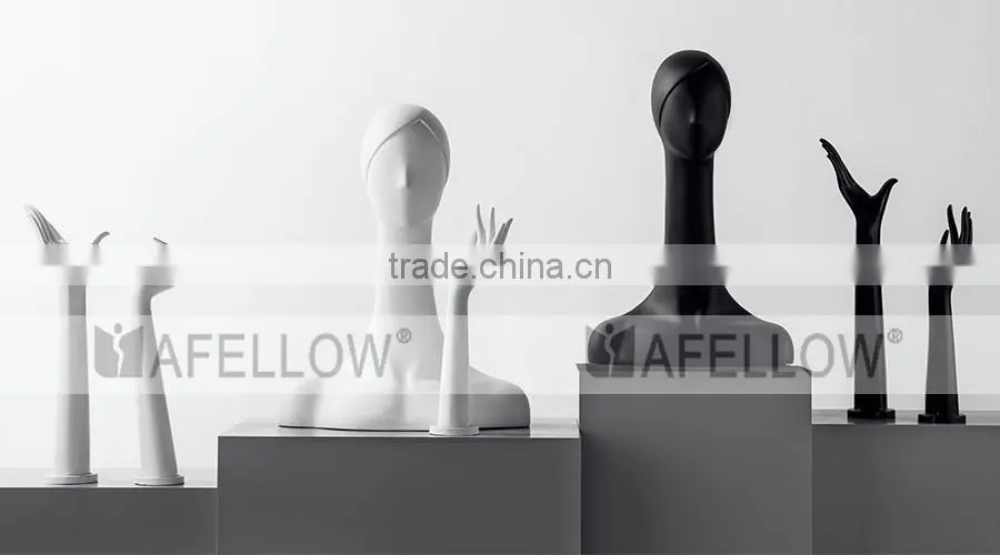 Female Abstract head mannequin,Fiberglass Woman Mannequin Head,Cheap Black Head,Dispaly Jewelry/ hat /scarf H1082