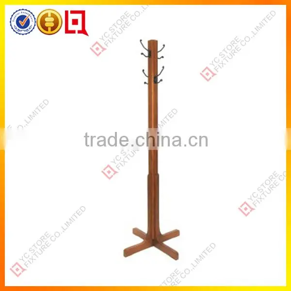 Cheap standing wooden coat rack
