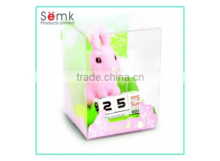 2016 custom made rabbit shape design calendar Chinese advent calendar on sale
