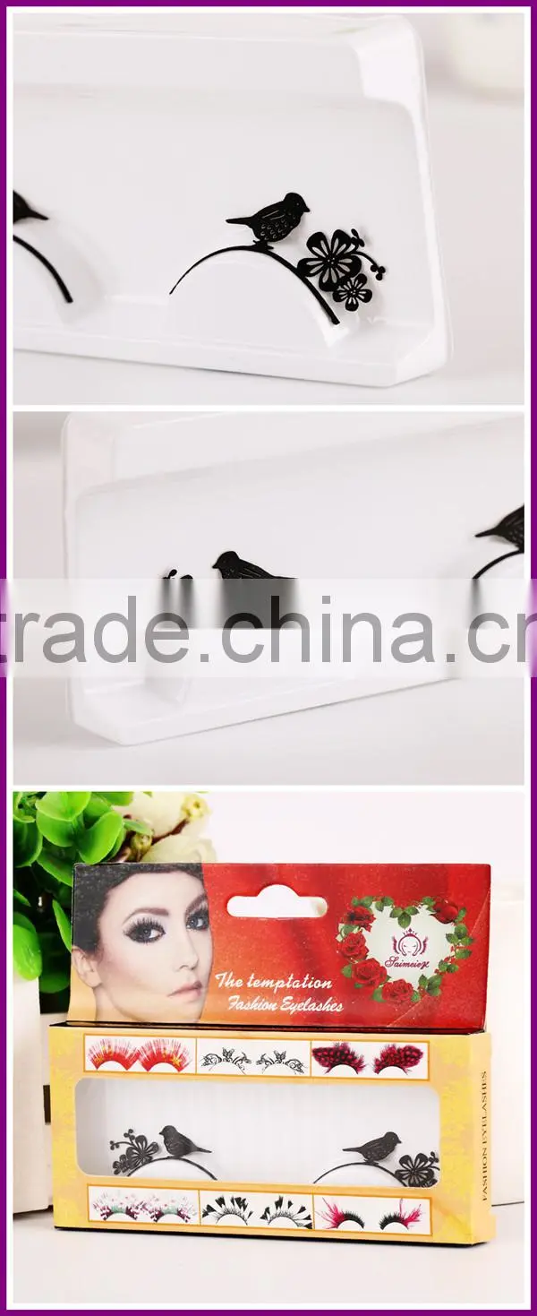 bird and flower fashion hand cut paper strip lash