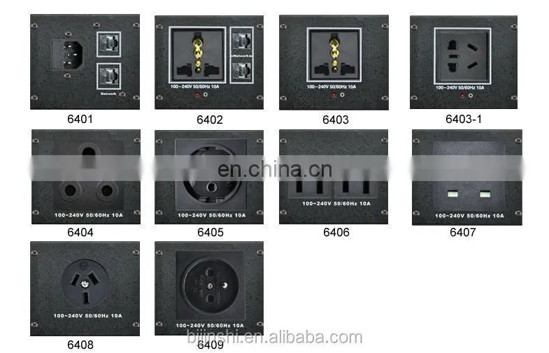 JS-DC180 Stainless steel metal Power And Data Recessed Floor Socket