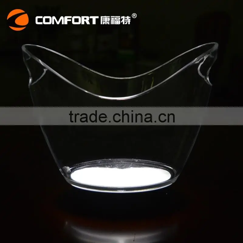 colorful flashing acrylic led ice bucket