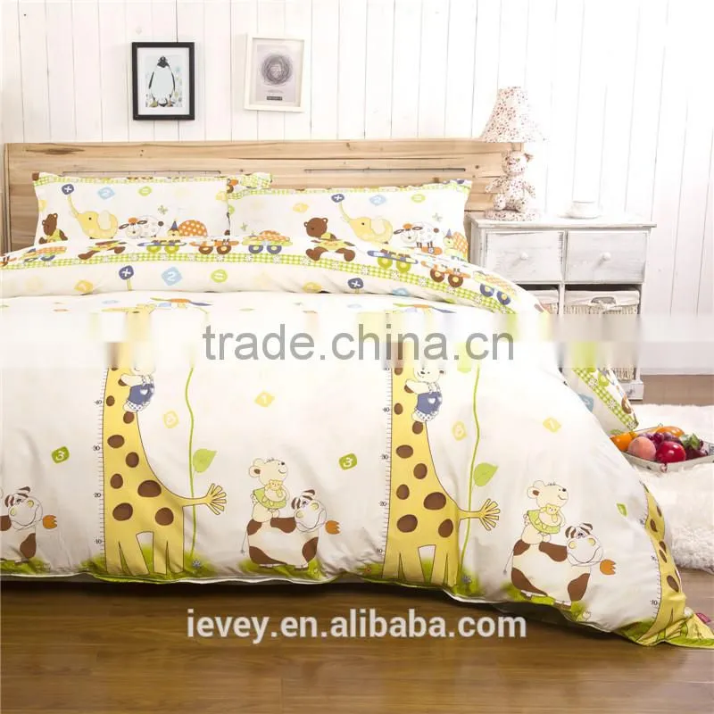 Professional manufacture cotton deer design cute quilt duvet covers set bed linen sets