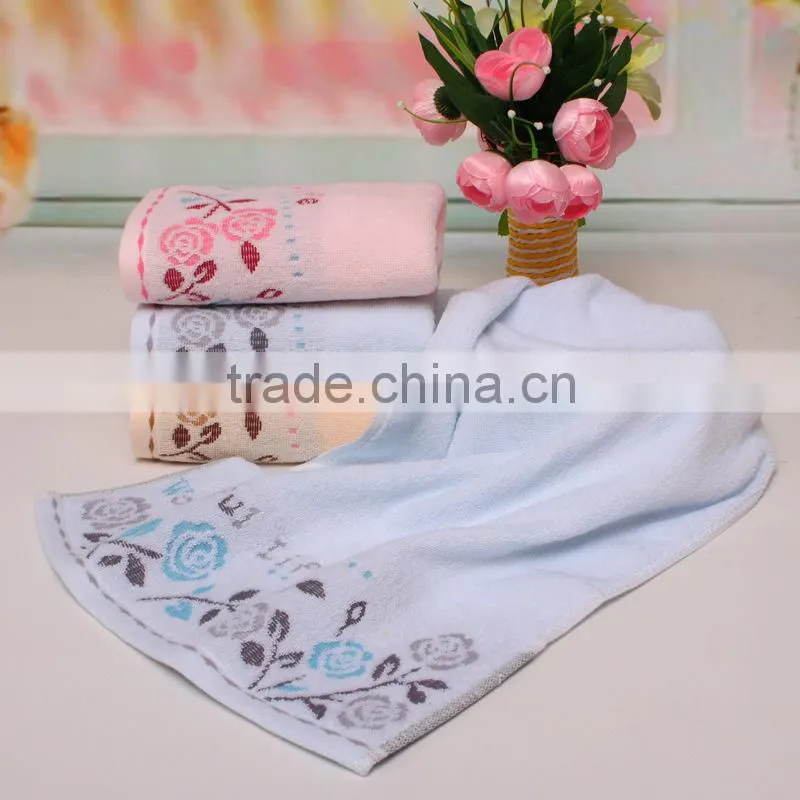 2015 hot sale jacquard satin 100% cotton customized beach towel terry printed bath towel