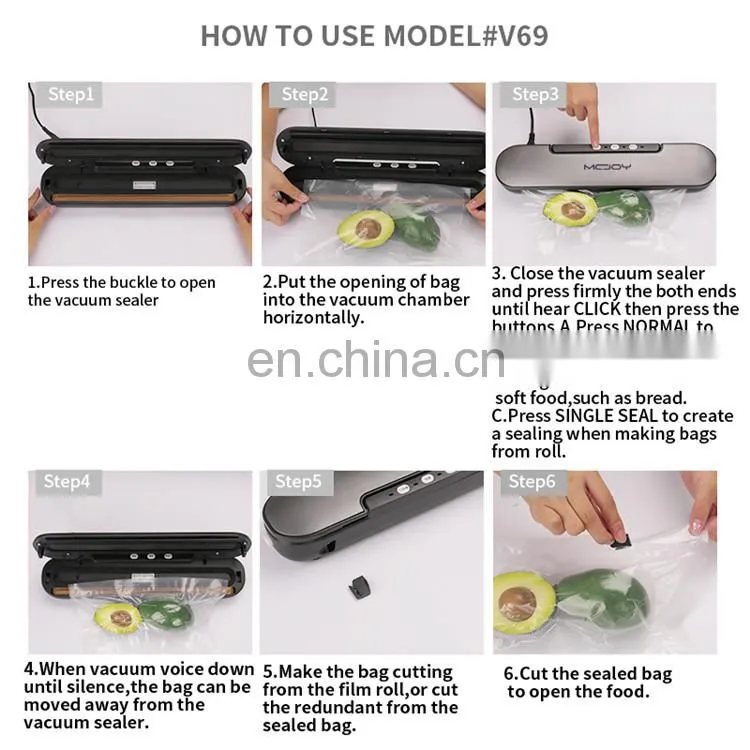 110~220V Fruit And Nuts Save Or Packing Vacuum Sealer Machine For Picnic Or Travel