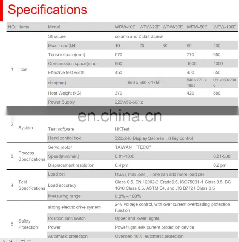 600kn tensile testing machine for aluminium alloys