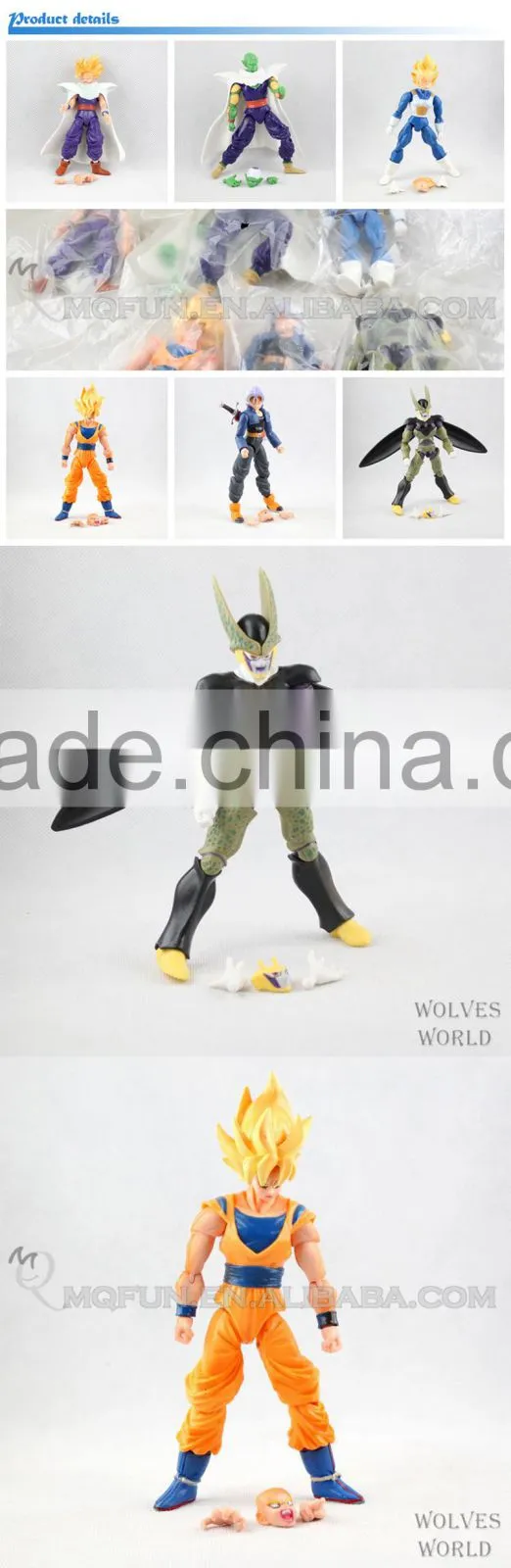 MINI QUTE 16 cm changing face goku dragon ball z action figures anime figures/scale model brinquedos boys gift NO.MQ 108